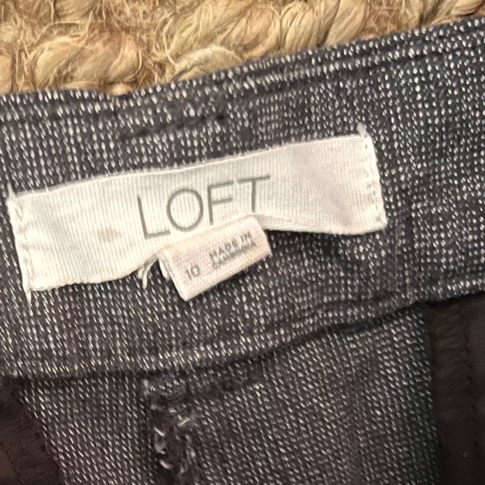 LOFT “The Sutton” Dark Gray Ankle Length Skinny Trousers Size 10 - Picture 5 of 7